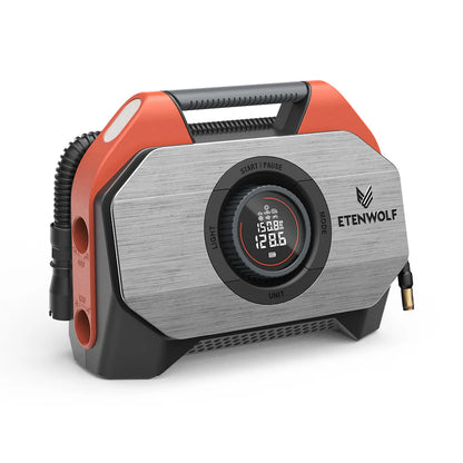 Compresor Inalámbrico Heavy-Duty y Powerbank Etenwolf Vortex S6 (19.200 mAh)