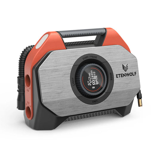 Compresor Inalámbrico Heavy-Duty y Powerbank Etenwolf Vortex S6 (19.200 mAh)
