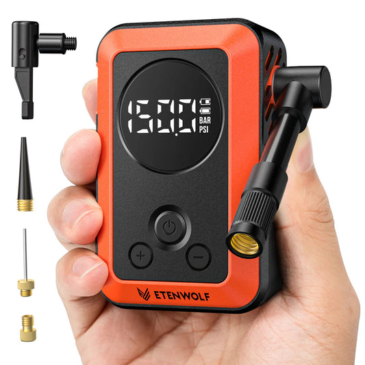 Mini Compresor Eléctrico de Bolsillo para Bicicletas Etenwolf S0 (150 PSI)