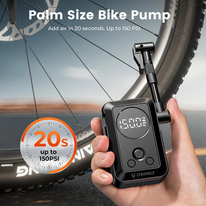 Mini Compresor Eléctrico de Bolsillo para Bicicletas Etenwolf S0 (150 PSI)