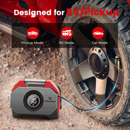 Compresor Inalámbrico Heavy-Duty Etenwolf Vortex S6 SE (Doble Cilindro)