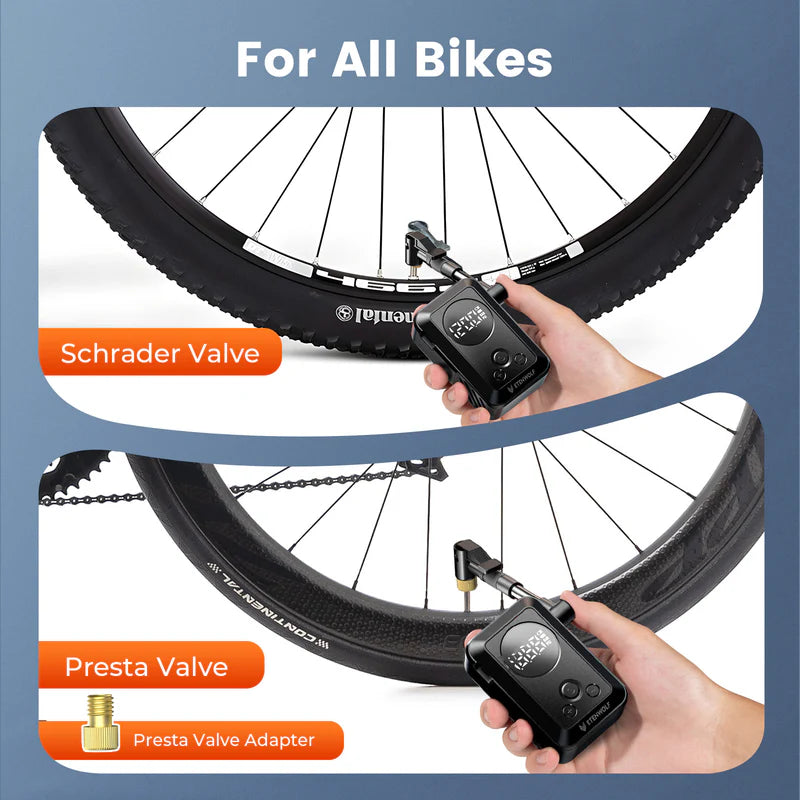 Mini Compresor Eléctrico de Bolsillo para Bicicletas Etenwolf S0 (150 PSI)